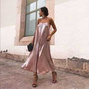 GORGEOUS ZARA NWOT LAME EFFECT JUMPSUIT - NEVER WORN!!